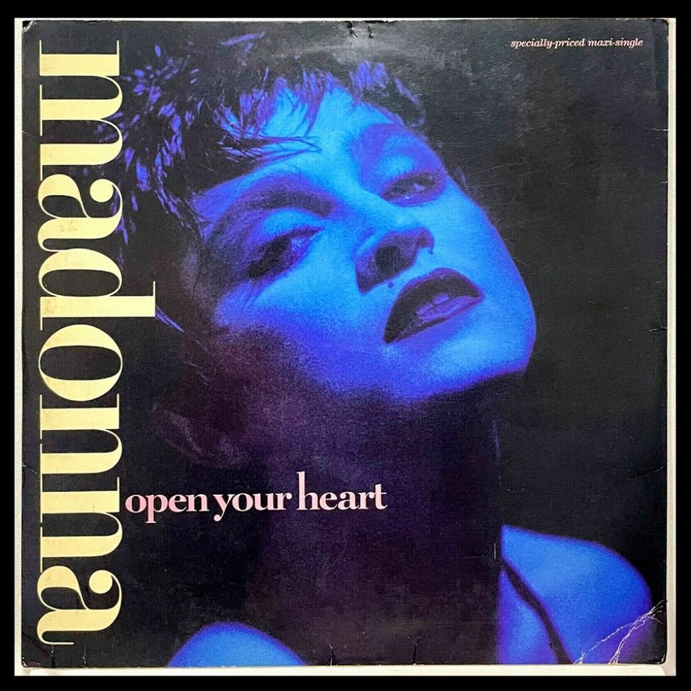MADONNA ~ OPEN YOUR HEART Mixes 12" RECORD  1986 USA 1st Ed. 36Yrs! RARE VINTAGE